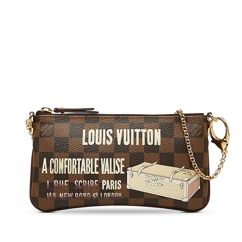 Louis Vuitton Milla MM Chain Accessory N63091 Brown PVC Leather Ladies Louis Vuitton