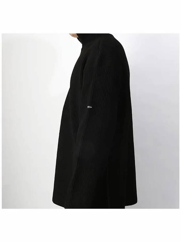 Luxury Balenciaga Trending 2026 Oversized Zip-Up Knit Top Black