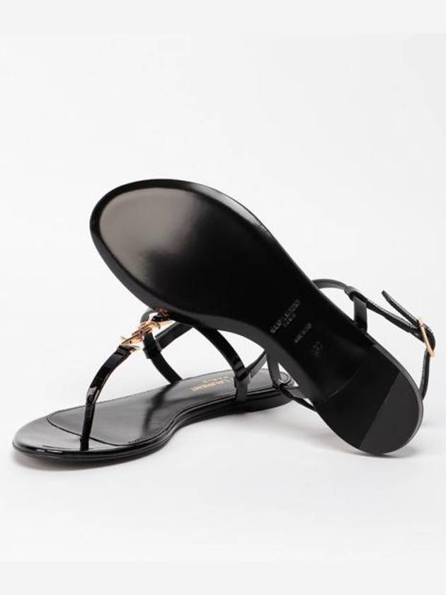 Luxury Saint Laurent Trending 2025 Women's Monogram Cassandra Sandals Black