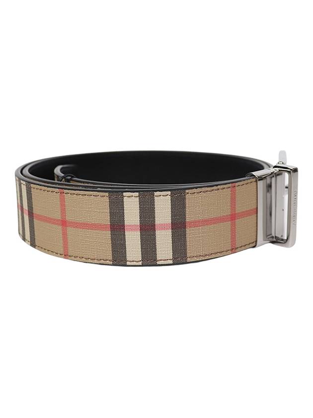 Luxury Burberry Reversible Leather Belt Beige
