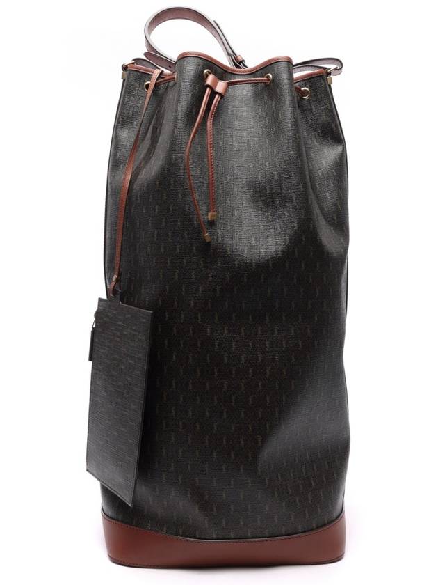 Luxury Saint Laurent Trending 2025 Monogram Drawstring Bucket Bag Brown