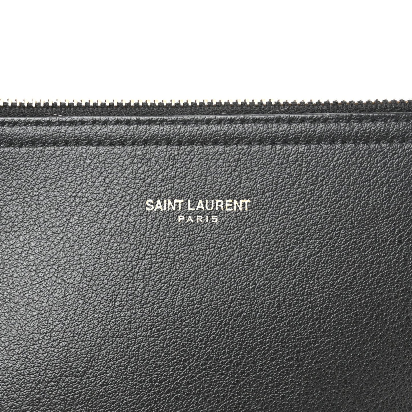 Saint Laurent Calfskin Large Shopping Tote Black