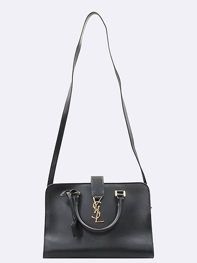 Luxury Saint Laurent Trending 2025 PARIS 472469 Black Leather Cabas Gold Logo Tote Bag Shoulder Strap 2WAY
