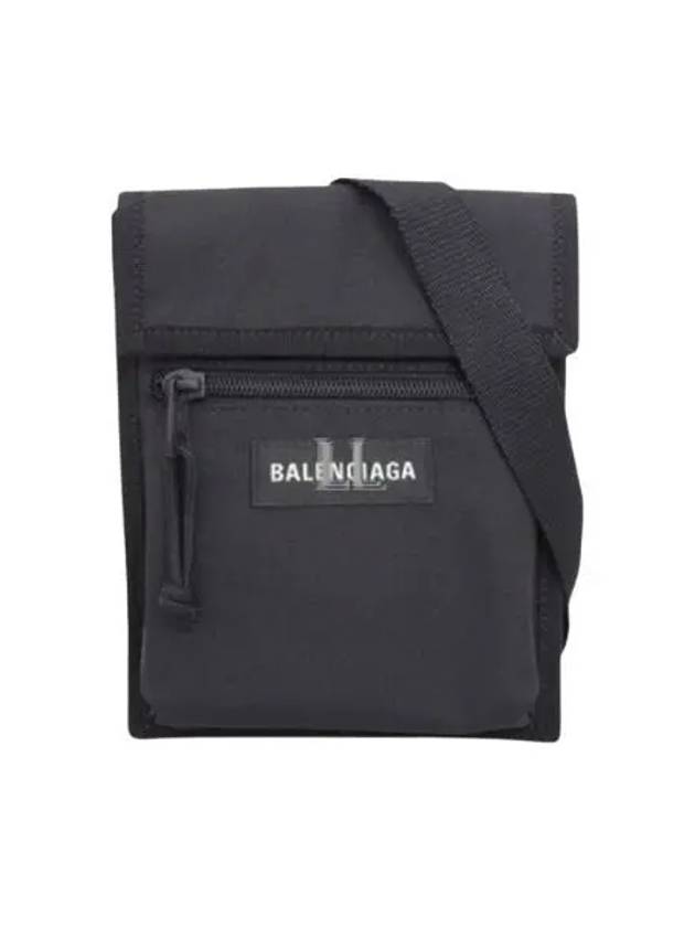 Luxury Balenciaga Trending 2026 Explorer Small Strap Nylon Cross Bag Black