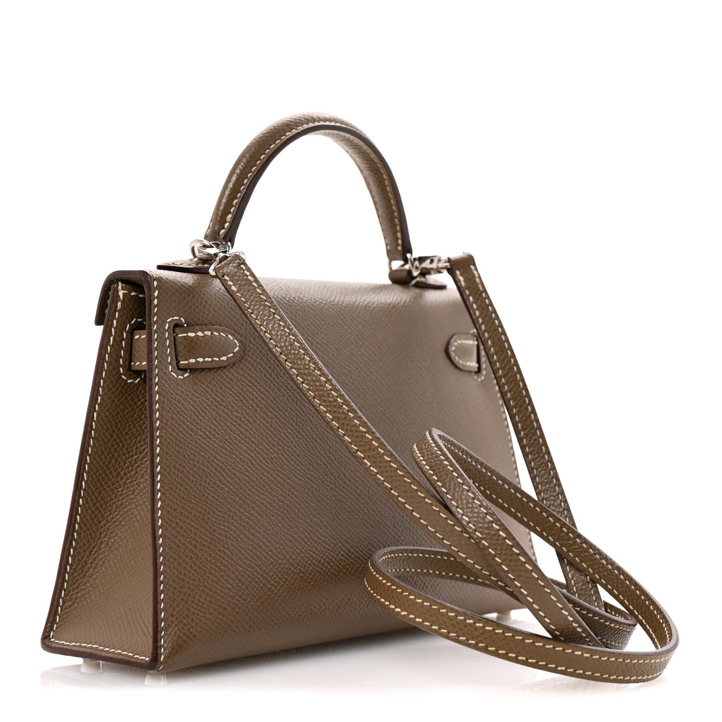 Hermes Epsom Mini Kelly Sellier 20 Etoupe