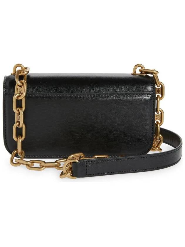 Luxury Balenciaga Trending 2026 BB Gold Logo Cross Bag Black