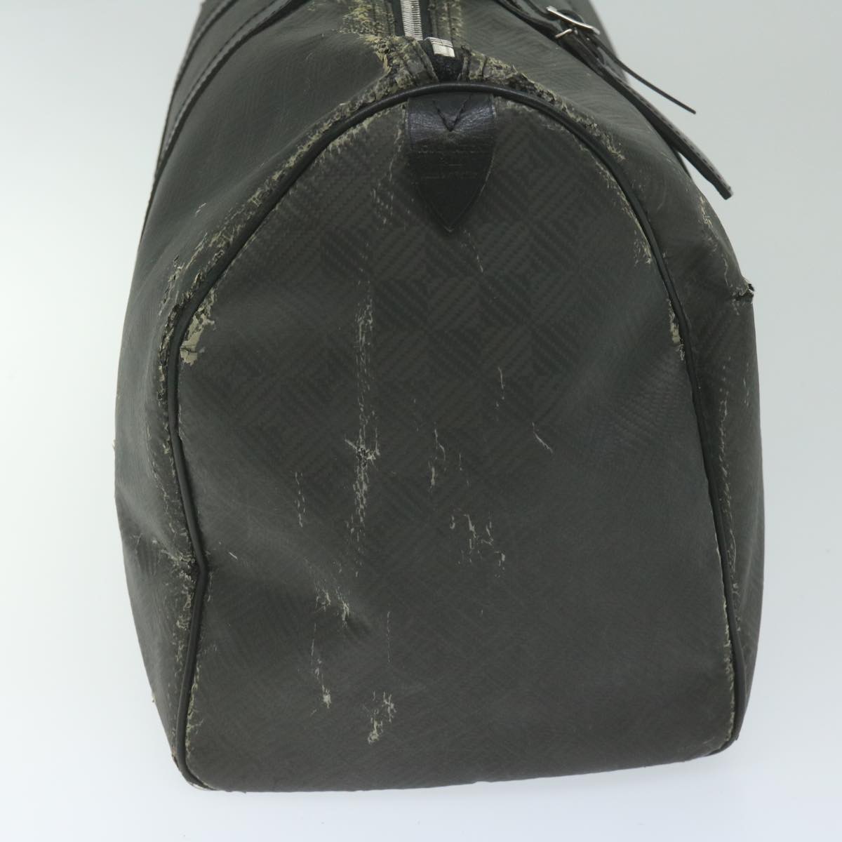 LOUIS VUITTON Damier Carbon Keepall 45 Boston Bag Black N41415 LV Auth bs10511