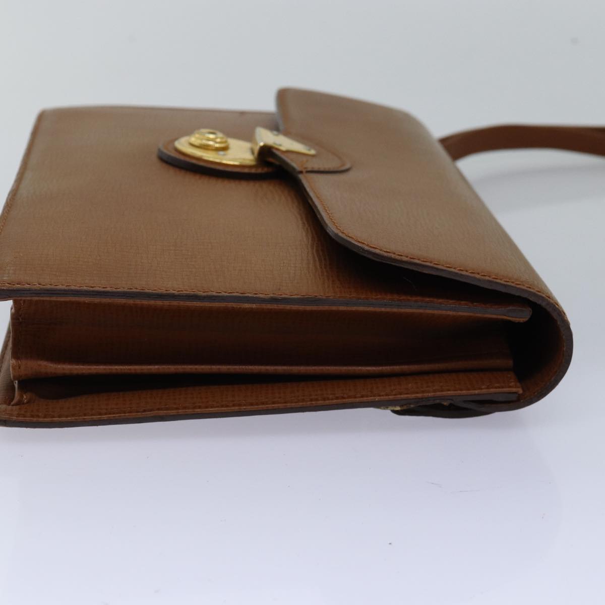 Luxury BurberrySs Clutch Bag Leather Brown Auth bs14900