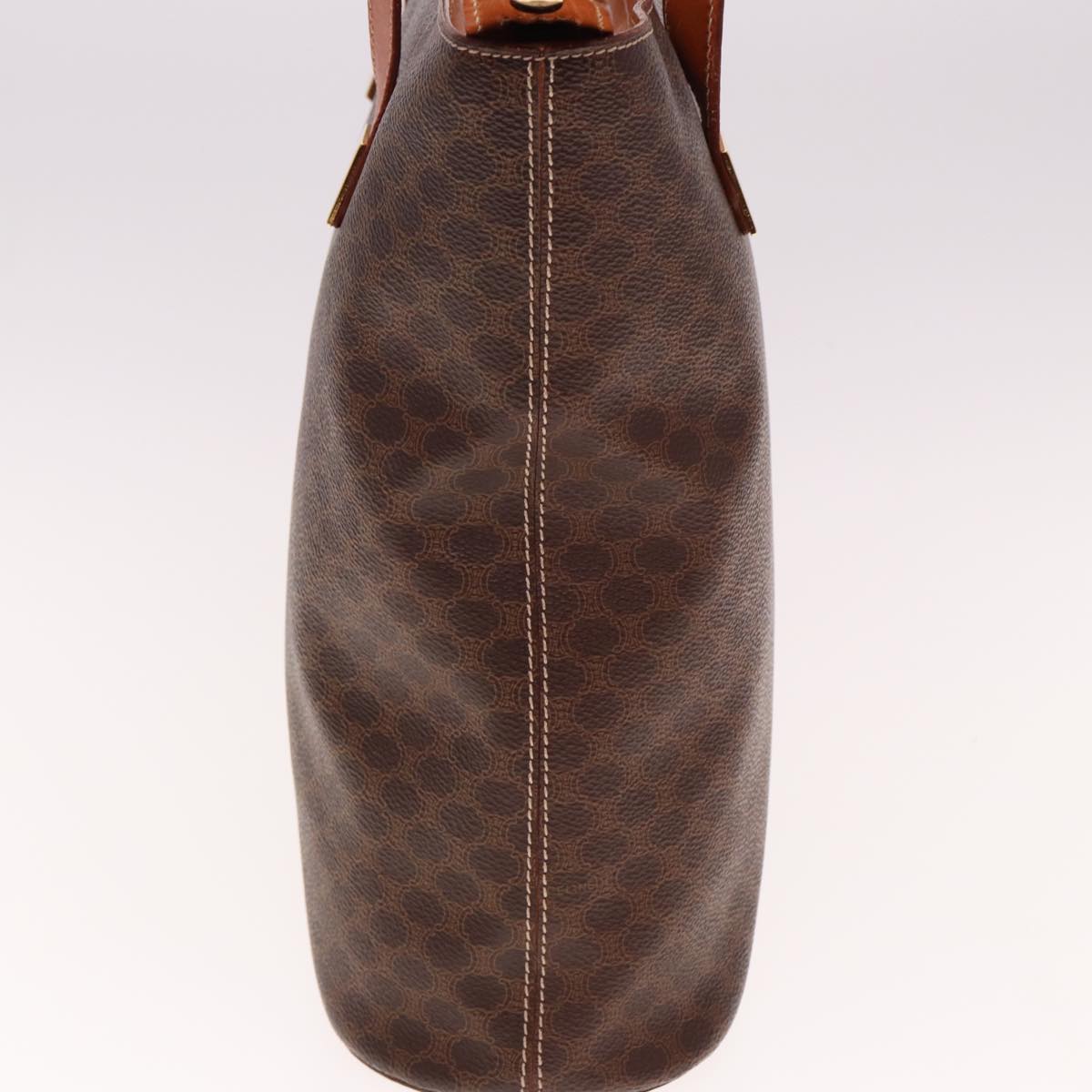 Luxury CELINE Macadam Canvas Tote Bag PVC Leather Brown 15280