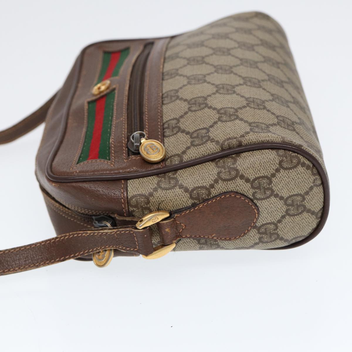 Gucci Leather Canvas Shoulder Bag