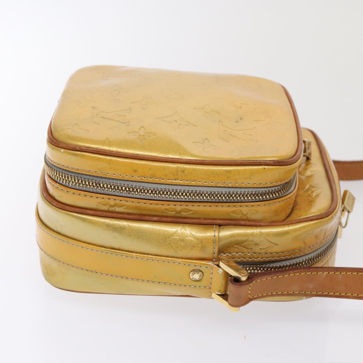 LOUIS VUITTON Monogram Vernis Wooster Shoulder Bag Gris M91036 LV Auth bs17735