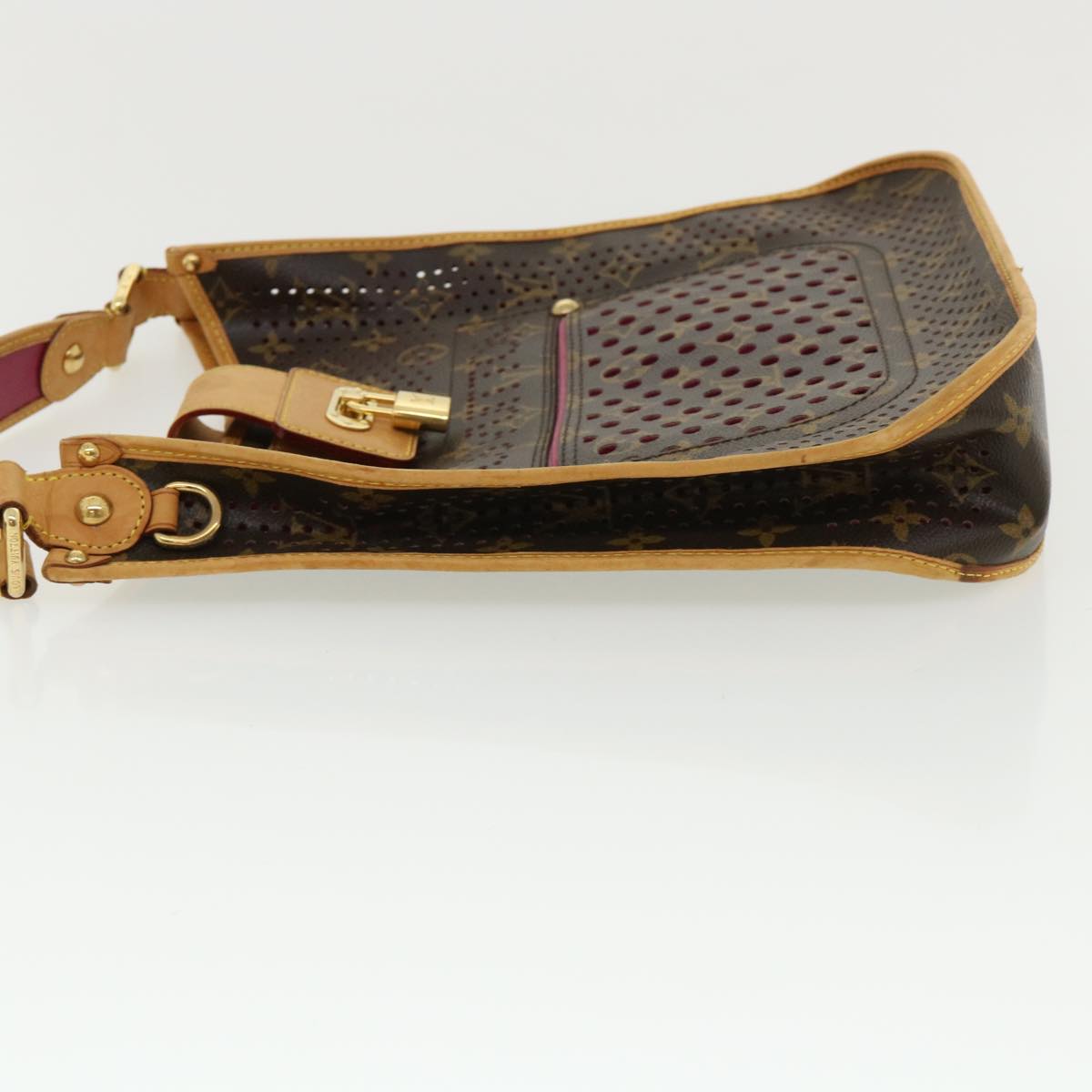 LOUIS VUITTON Monogram Perfo Musette Shoulder Bag Fuchsia Pink M95172 LV bs3689