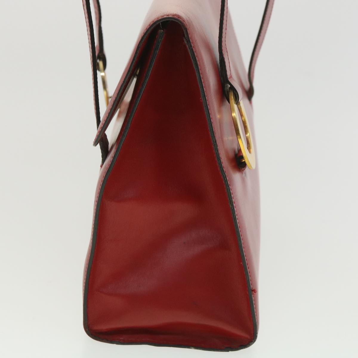 Luxury CELINE Shoulder Bag Leather Red 4297