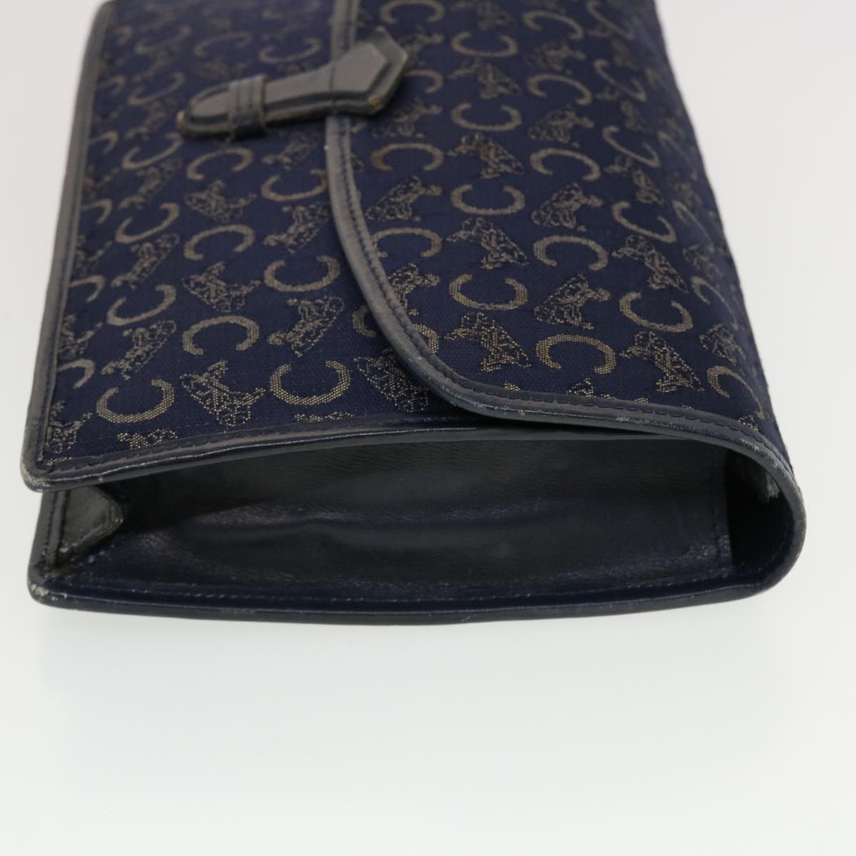 Luxury CELINE C Macadam Canvas Clutch Shoulder Bag 2Set Beige Navy 5756