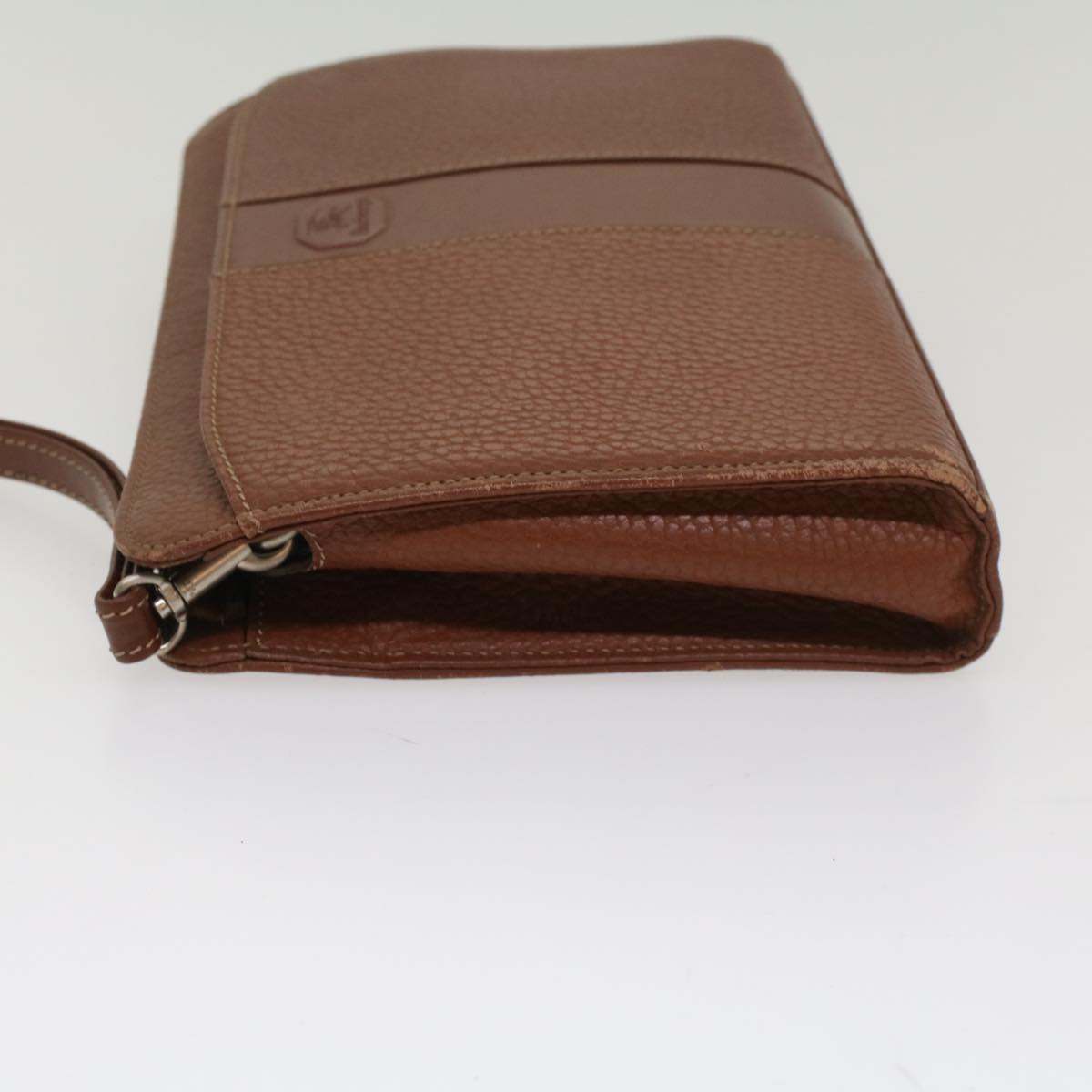 Luxury BurberrySs Clutch Bag Leather Brown Auth bs8539