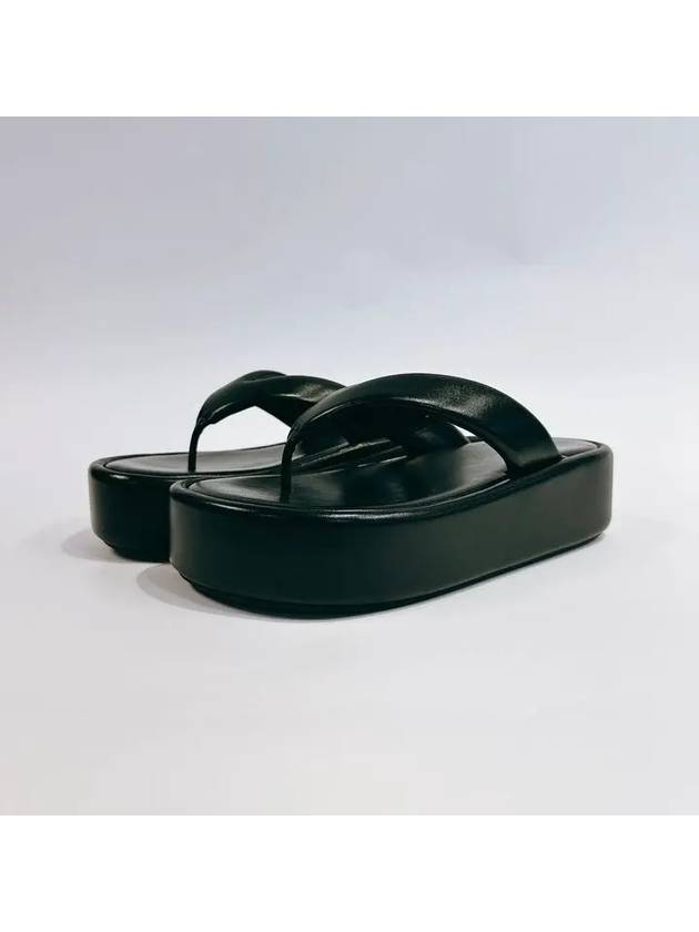 Luxury Balenciaga Trending 2026 Women's Rise Thong Flip Flops Black