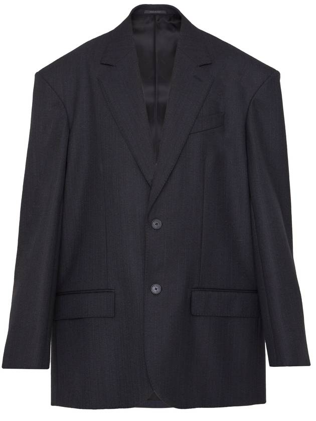 Luxury Balenciaga Trending 2026 Pinstripe Wool Blazer Jacket Black