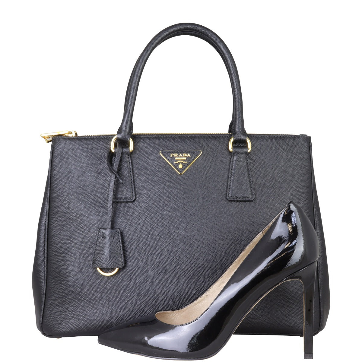 Prada Saffiano Lux Galleria Double Zip Tote Medium