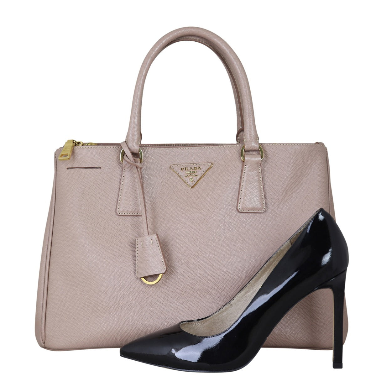 Prada Saffiano Lux Galleria Double Zip Tote Medium
