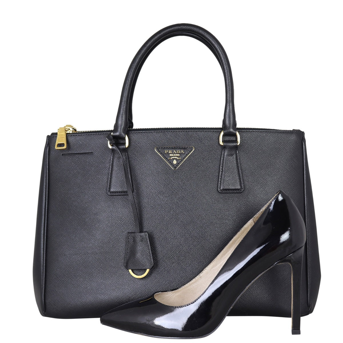 Prada Saffiano Lux Galleria Double Zip Tote Medium