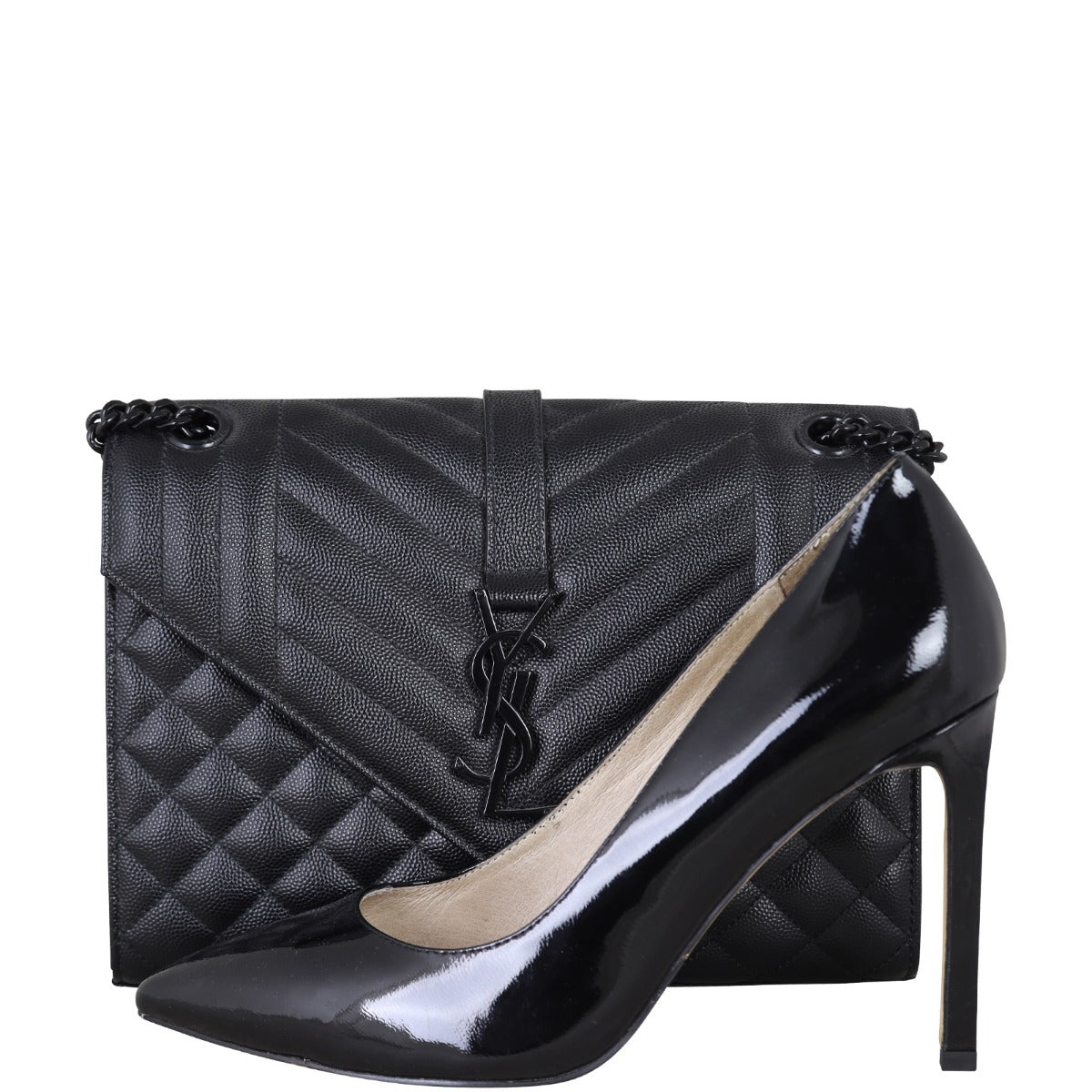 Saint Laurent Monogram Mix Matelasse Envelope Chain Bag Medium