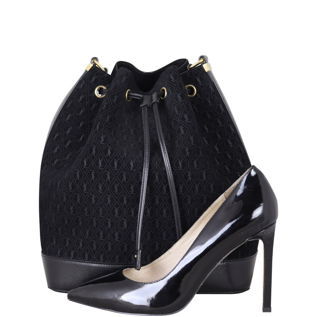 Saint Laurent All Over Bucket Bag Monogram