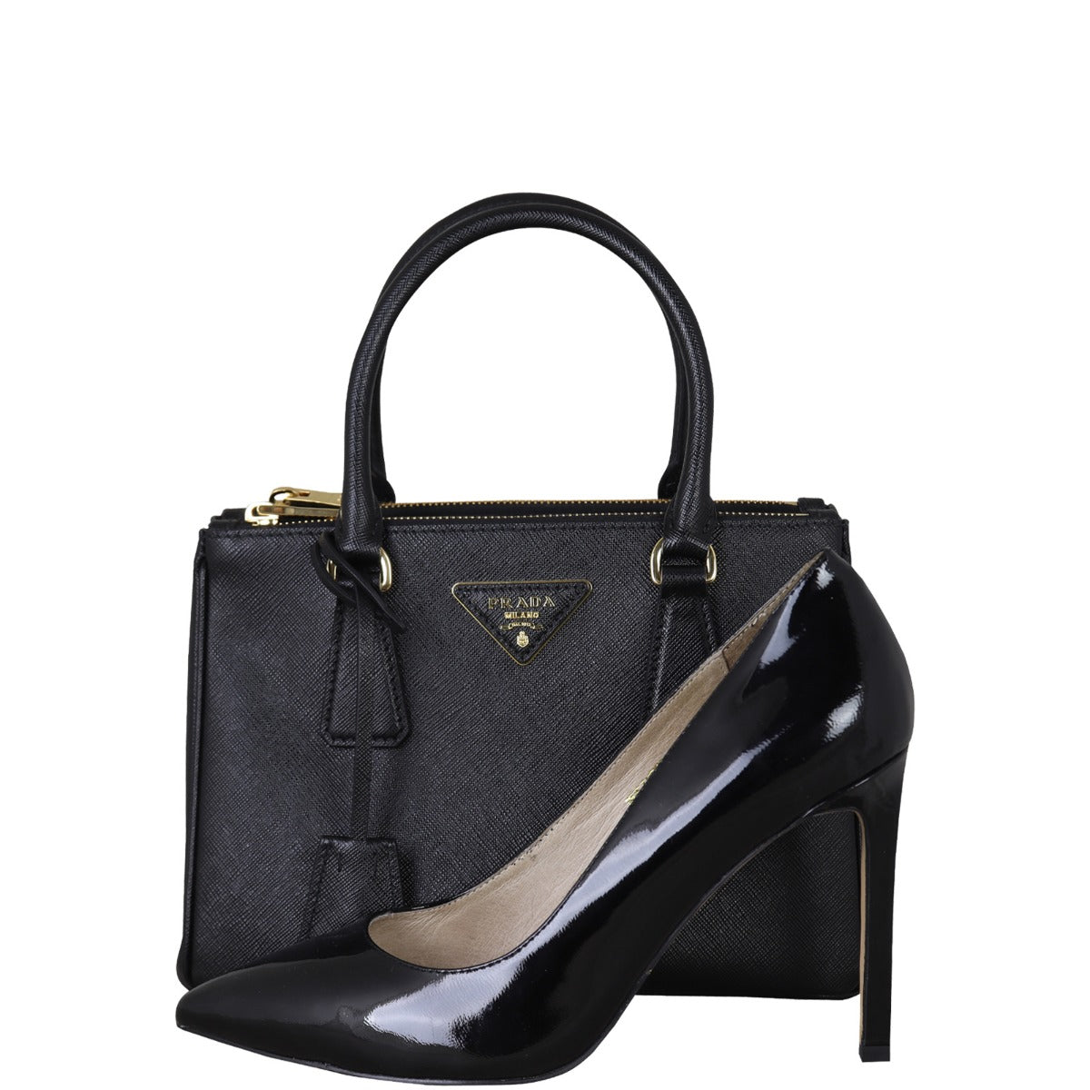 Prada Saffiano Lux Galleria Double Zip Tote Mini