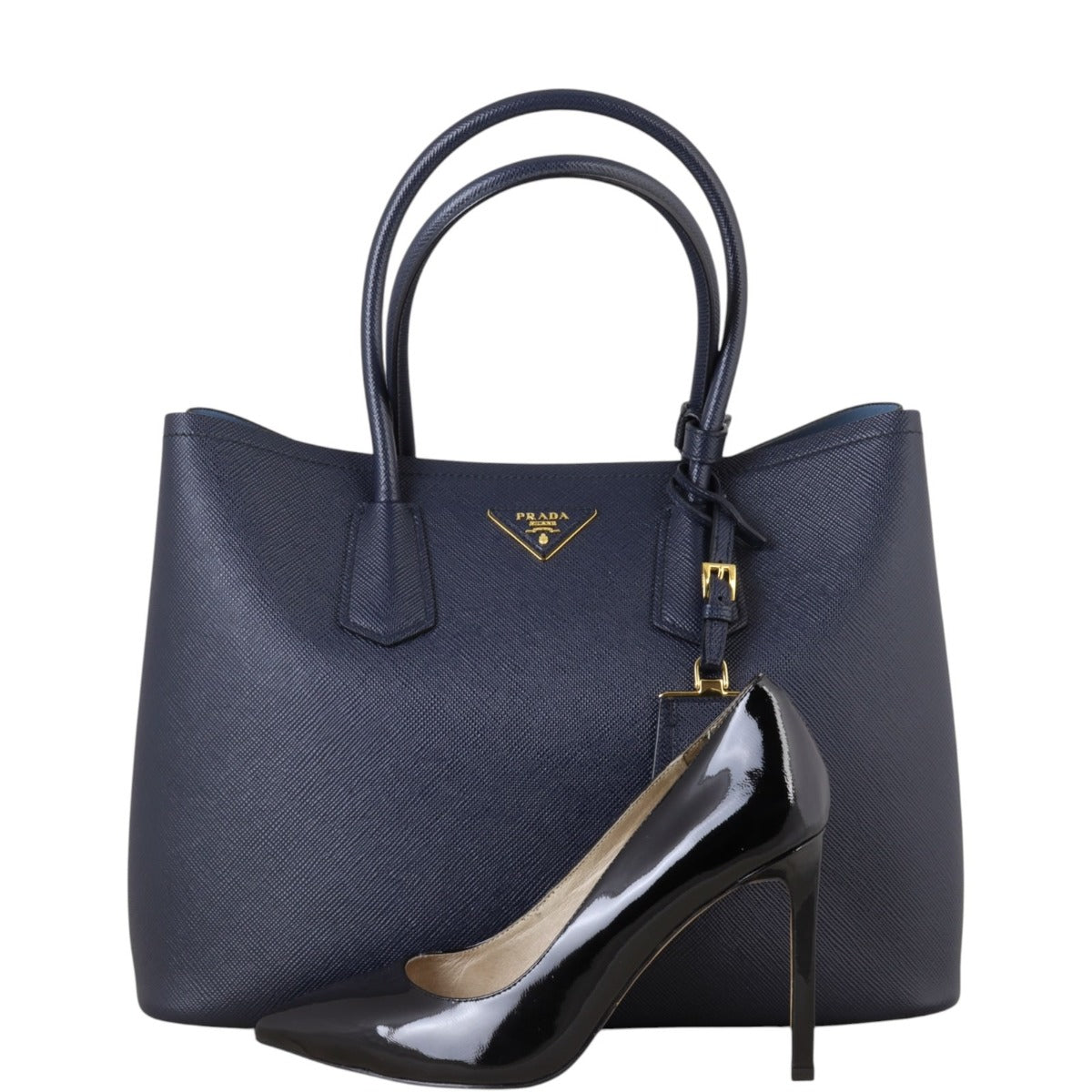 Prada Saffiano Cuir Double Bag Large