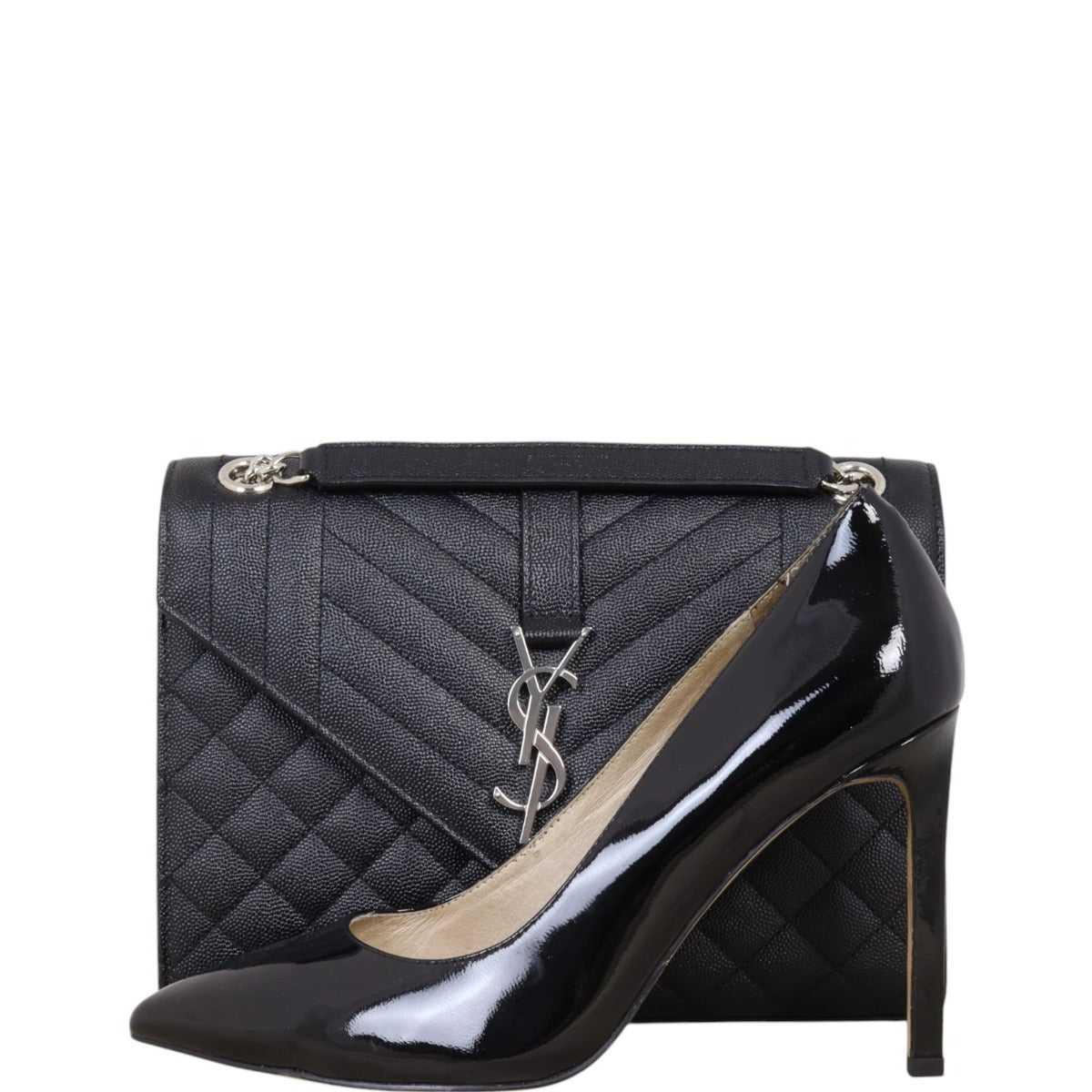 Saint Laurent Monogram Mix Matelasse Envelope Chain Bag Medium