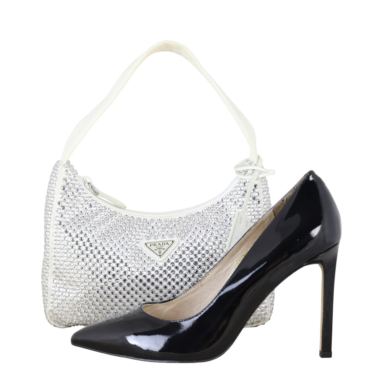 Prada Re-Edition 2000 Satin Crystal Mini Bag