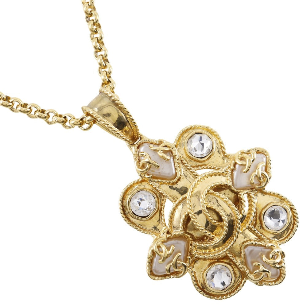 Chanel CHANEL Necklace G x False Pearl 95A 103.7g