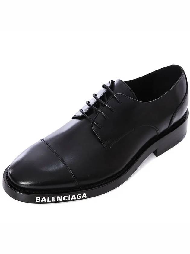 Luxury Balenciaga Trending 2026 Logo Lettering Sole Lace Up Derby Black