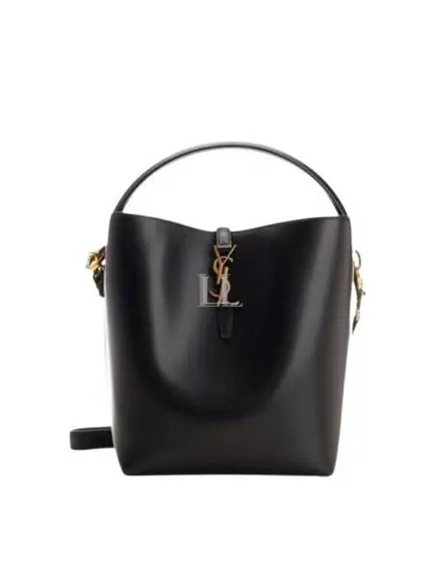Luxury Saint Laurent Trending 2025 Le 37 Leather Bucket Bag Black