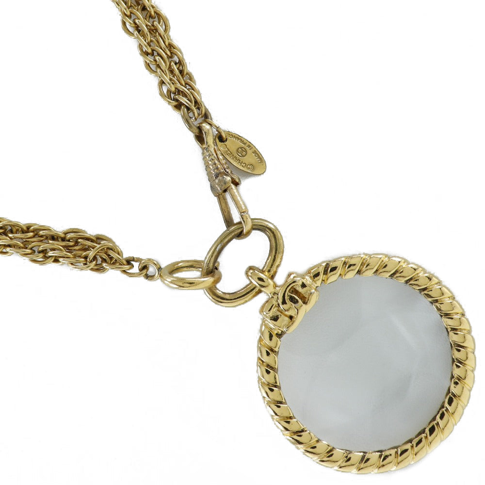 Chanel CHANEL Loupé Necklace Double Chain G 106.5g Loupe Secondary