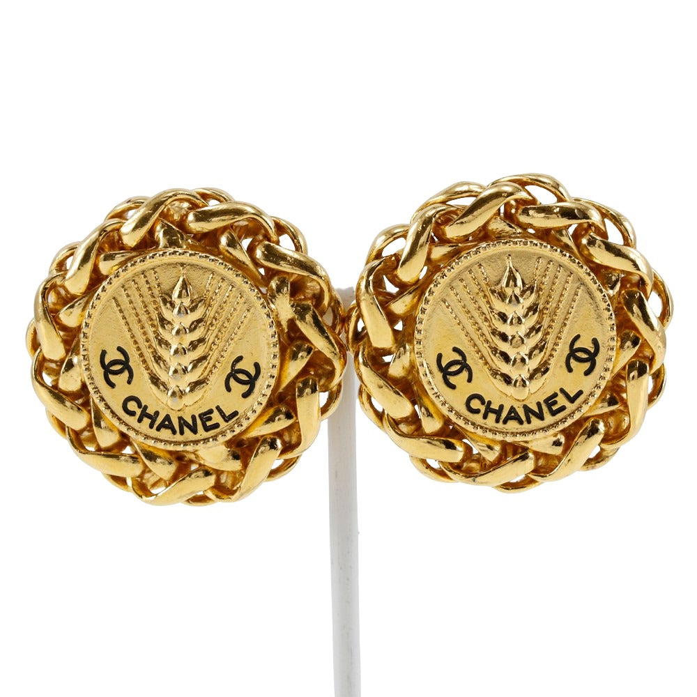 Chanel Chanel Coco Mark Earrings Logo G 1988 23 50.0g COCO Mark