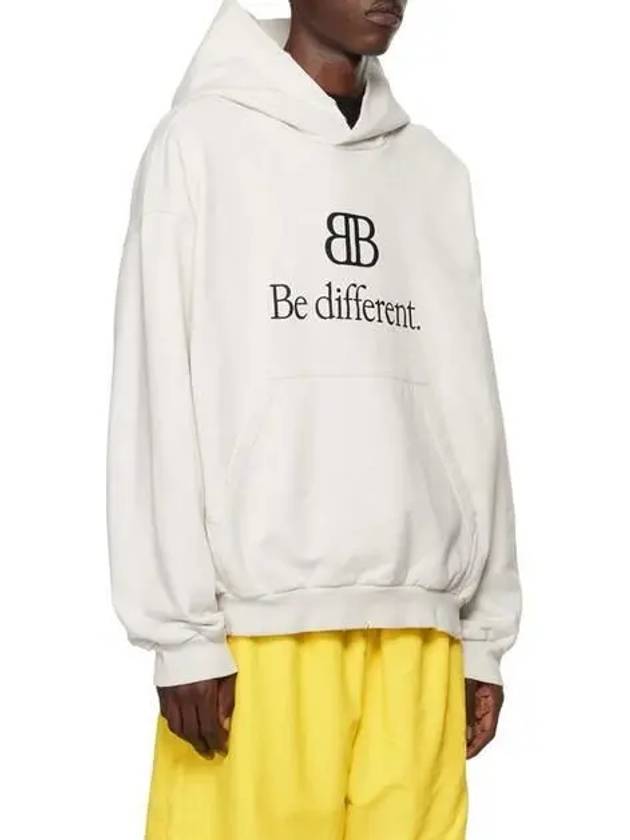 Luxury Balenciaga Trending 2026 BB Logo Print Hoodie Cream