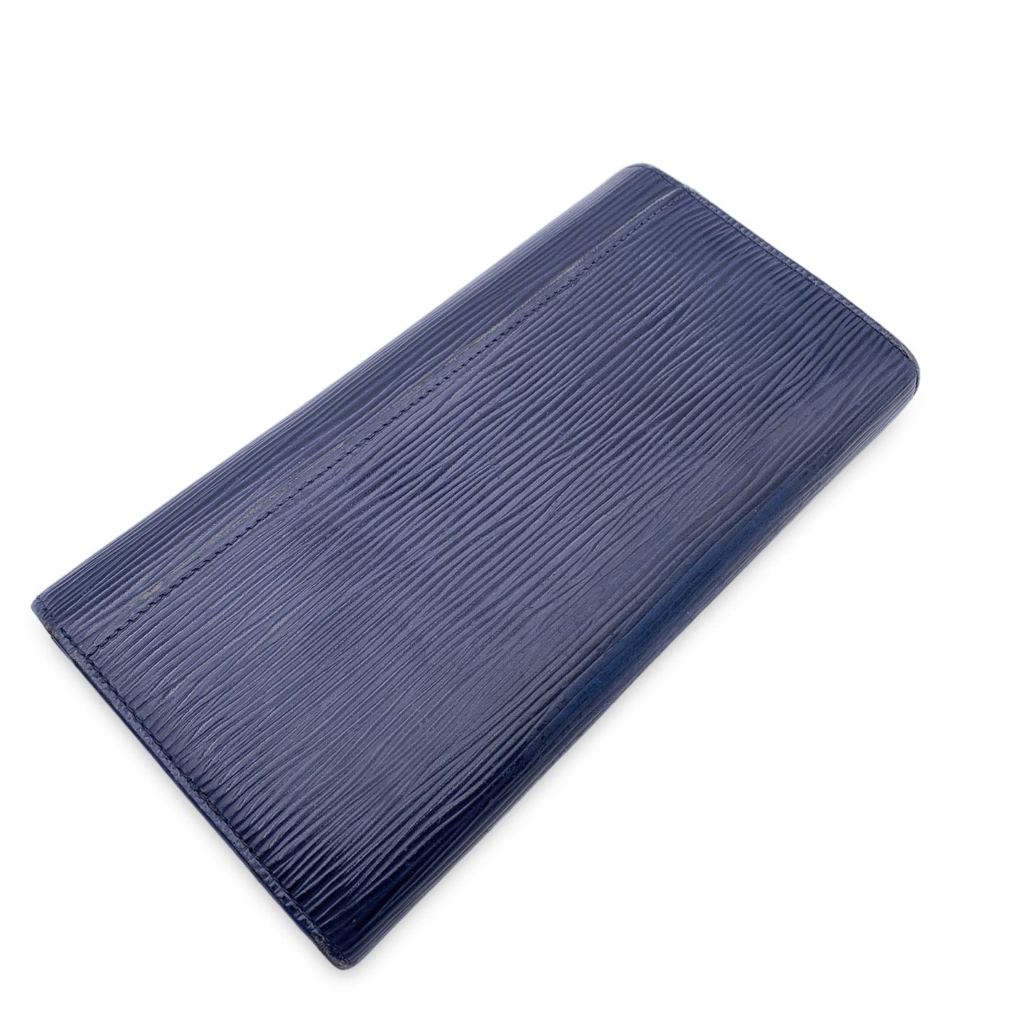 LOUIS VUITTON Blue Epi Leather Long Continental Sarah Wallet