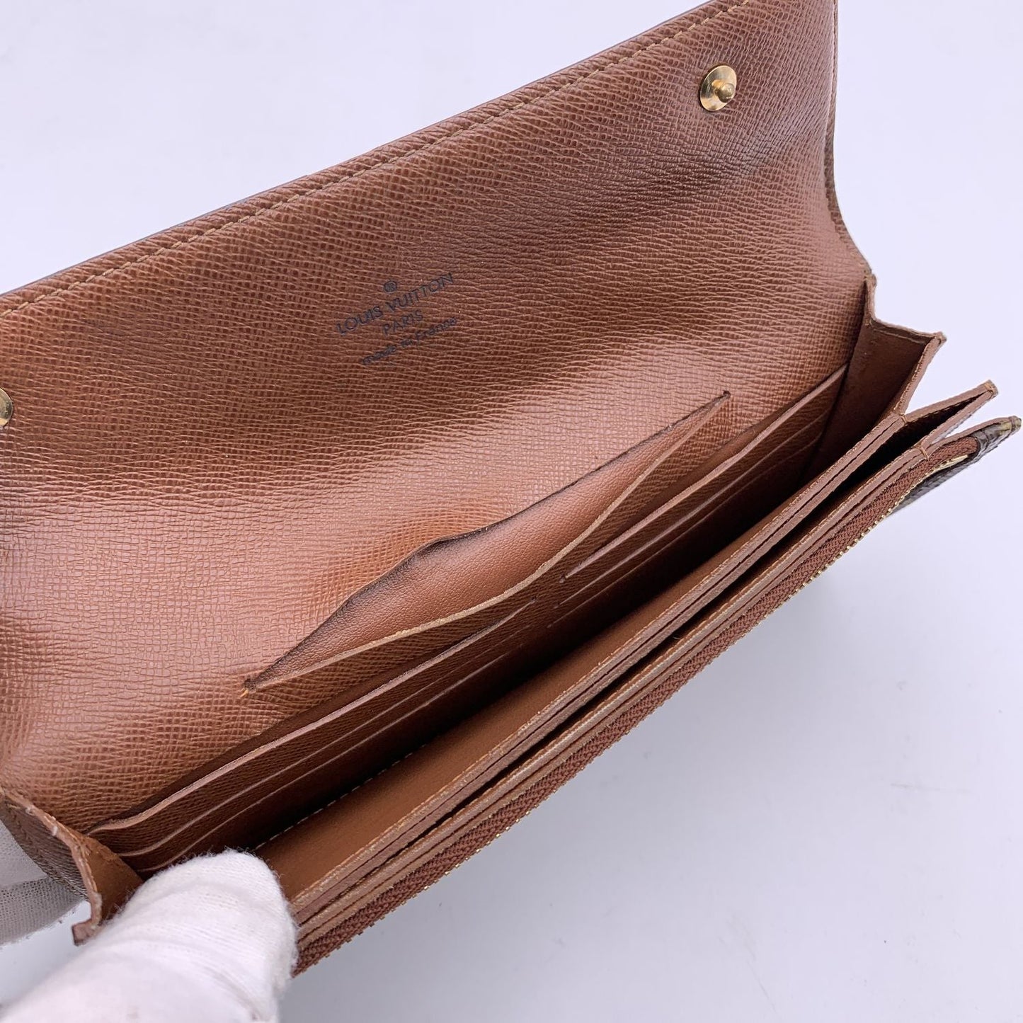 LOUIS VUITTON Brown Monogram Canvas Accordeon Long Wallet