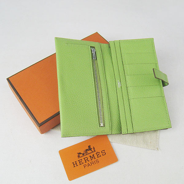 Luxury Hermes Wallet H015 Wallet Cow Leather Green