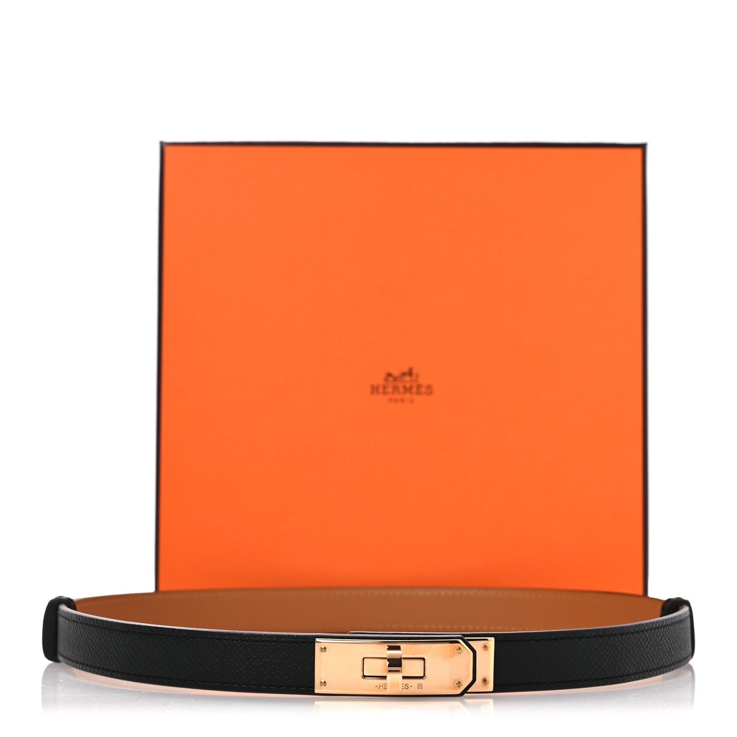 Hermes Epsom Kelly Belt Black
