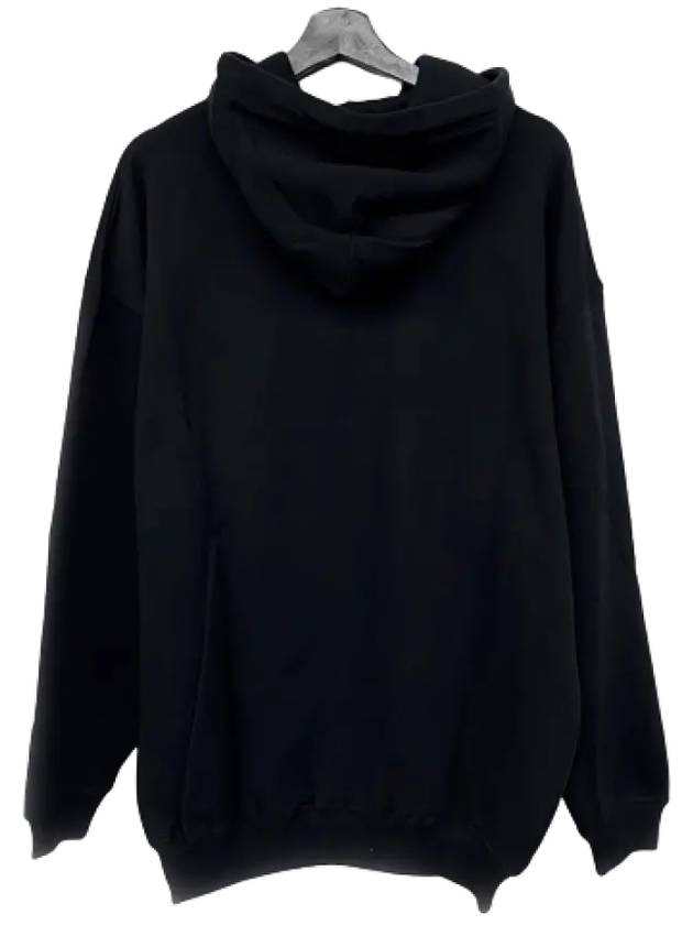 Luxury Balenciaga Trending 2026 BB Logo Round Print Hoodie Black