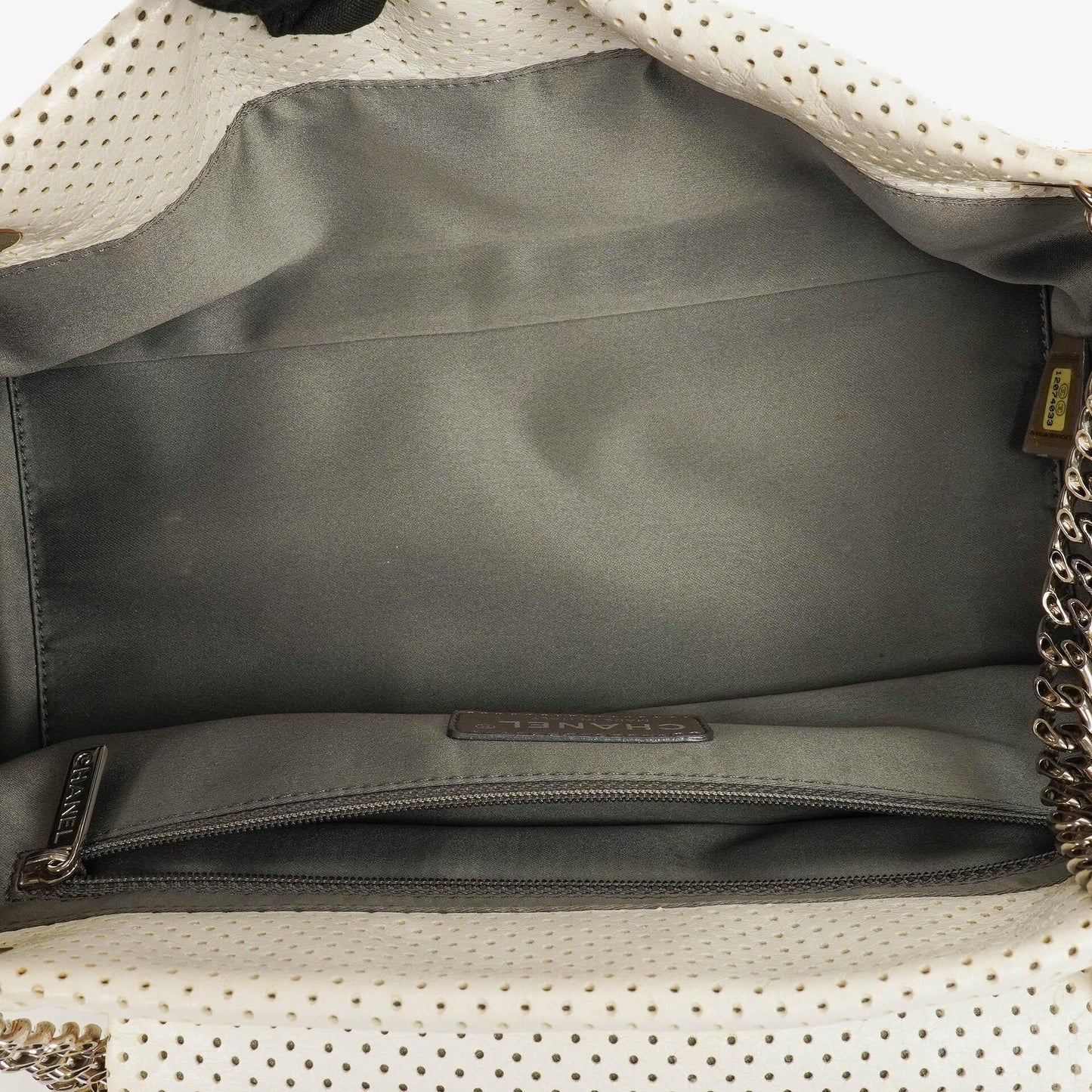 Chanel Accordion Flap Bag In Quilted Perforated Leather