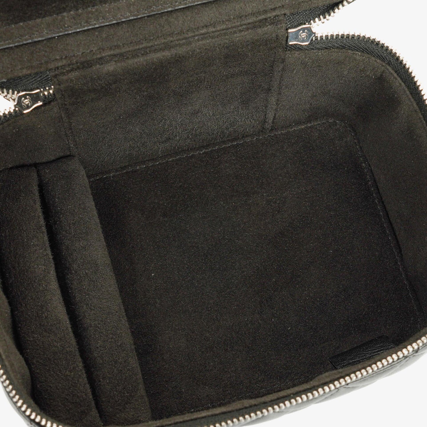 Chanel Black Quilted Vanity Case