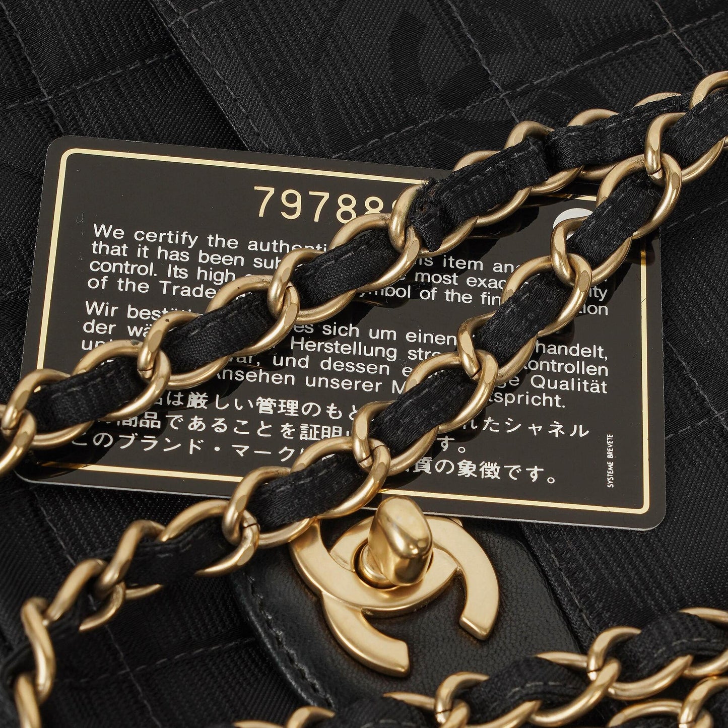 Chanel Black Travel Line Chocolate Bar Single Flap Bag
