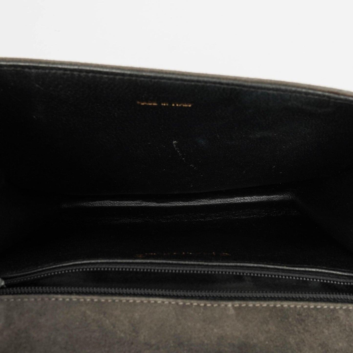 Chanel CC Logo Suede Full Flap Shoulder Bag