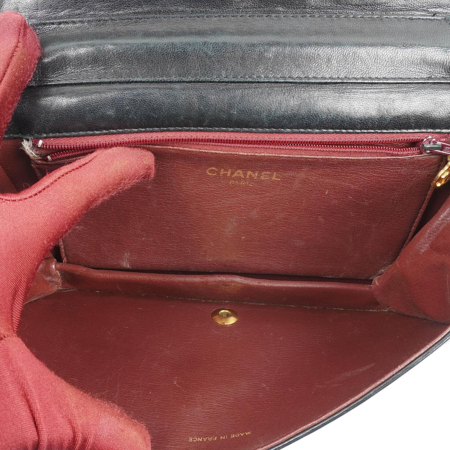 Chanel Classic Black Quilted Lambskin Full Flap With 24K Gold-Plated Hardware