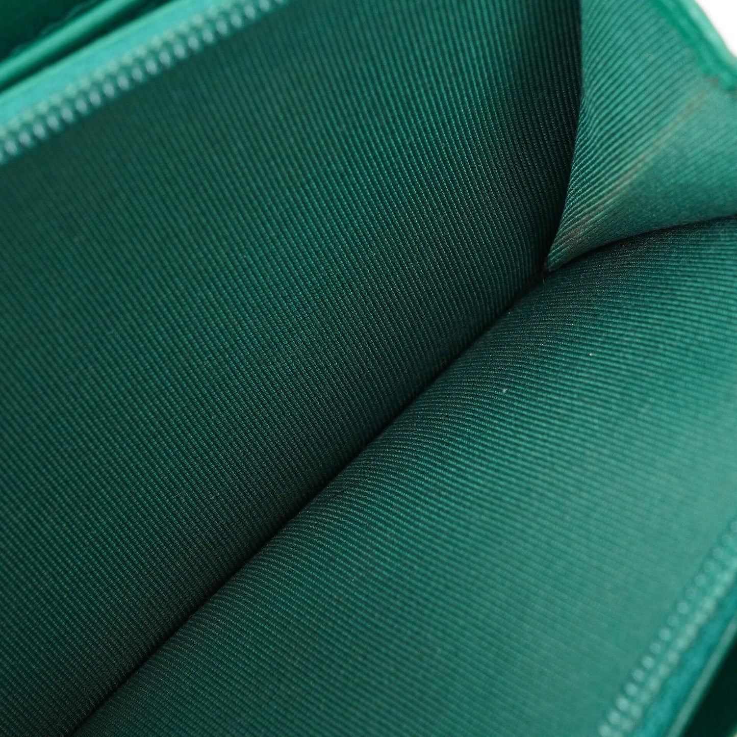 Chanel Classic Flap Long Wallet In Green Quilted Leather