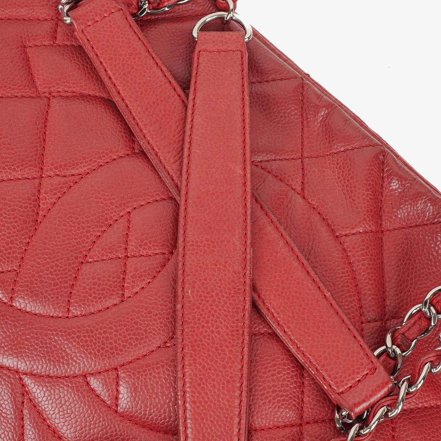 Chanel Expandable Zip Caviar Quilted Shoulder Bag