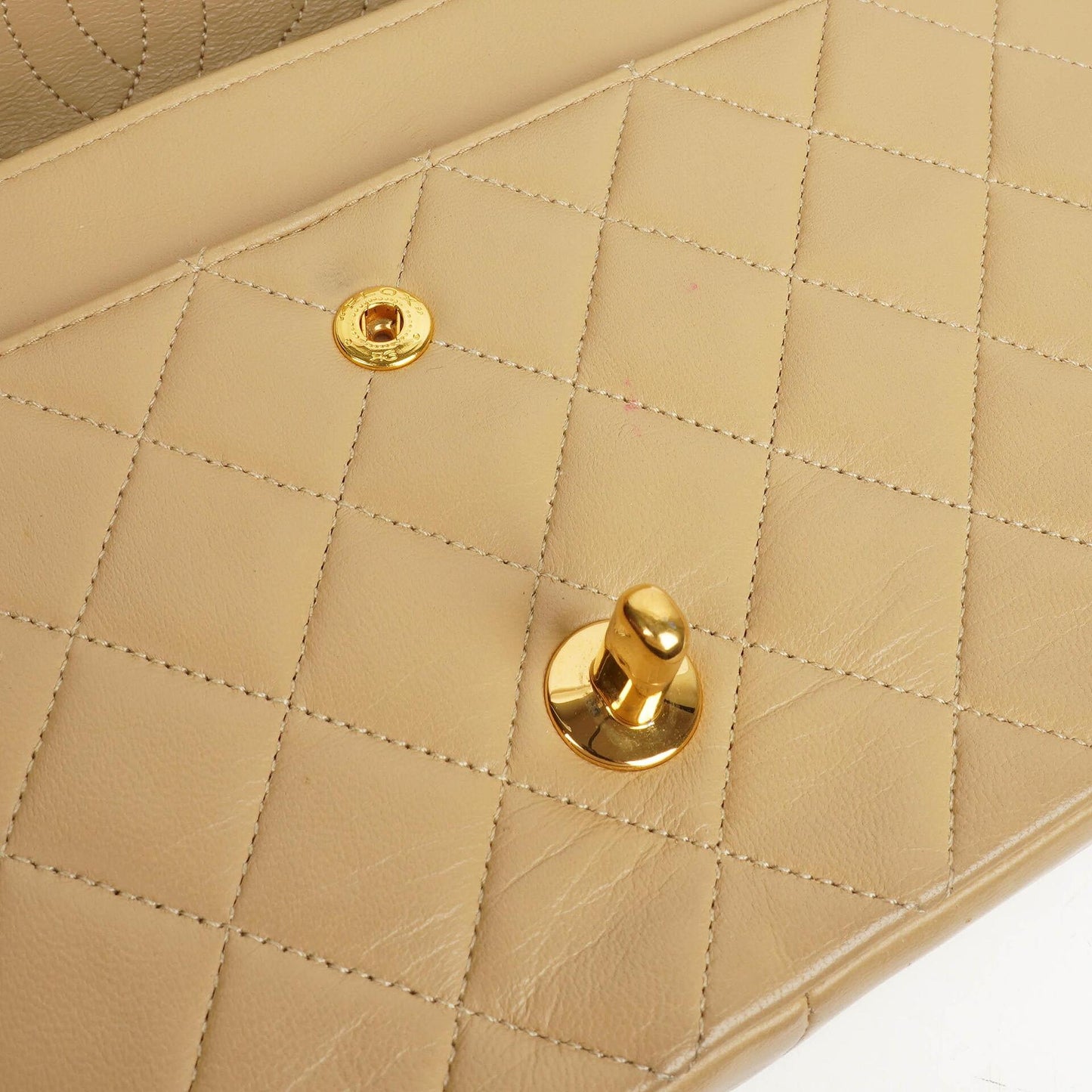 Chanel Medium Classic Quilted Lambskin Double Flap Bag With 24K Gold-Plated Hardware