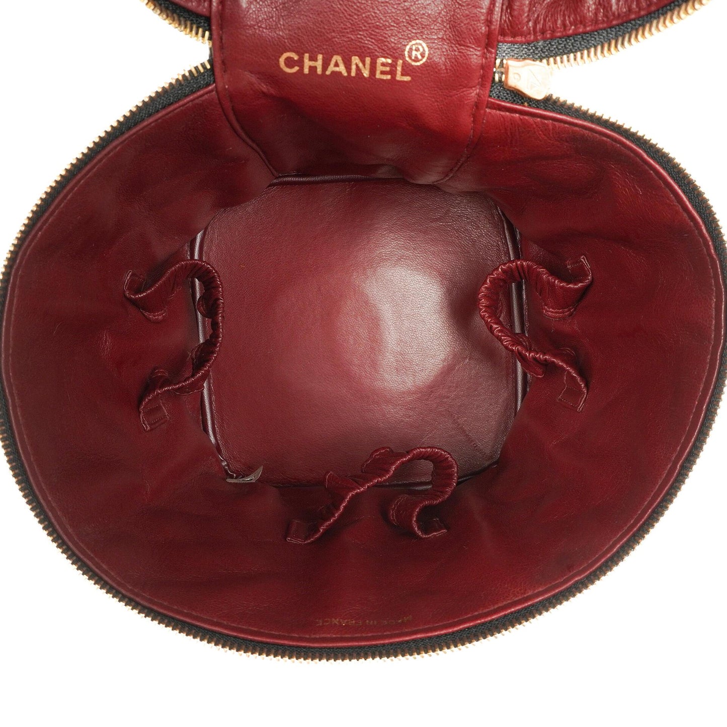 Chanel Dark Brown Quilted Leather Vanity Case